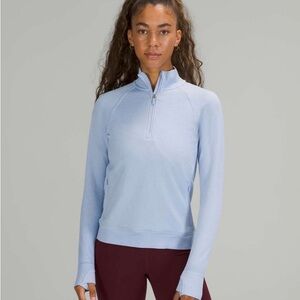 Engineered Warmth Half-Zip Blue Linen/Blue Linen Size 8